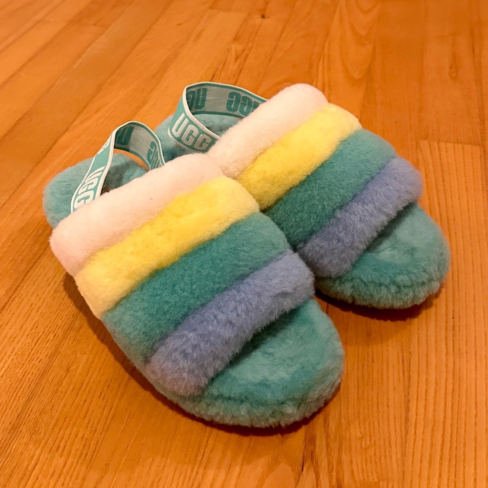 UGG Fluff Yeah Blue/Green Slipper